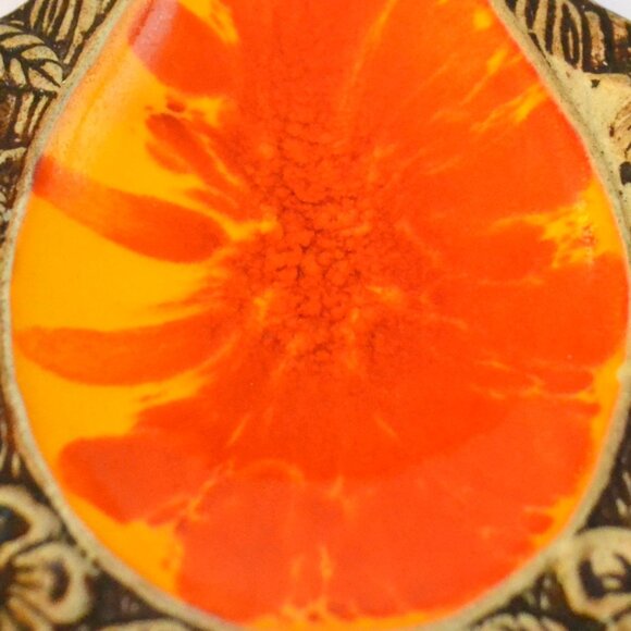 Vintage Treasure Craft Spoon Rest Texas Made In USA Brown Orange Kitchen Decor - Picture 6 of 8